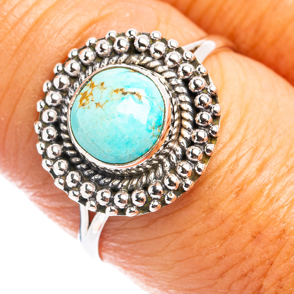 Sonoran South Hill Turquoise Dainty Ring Size 9 (.925 Sterling Silver)