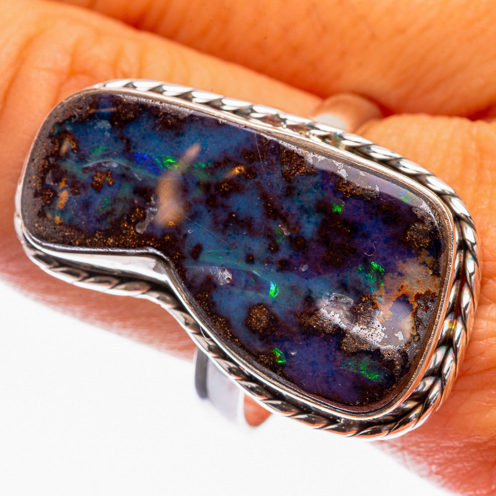 Large Boulder Opal Ring Size 11.5 (925 Sterling Silver) R142215