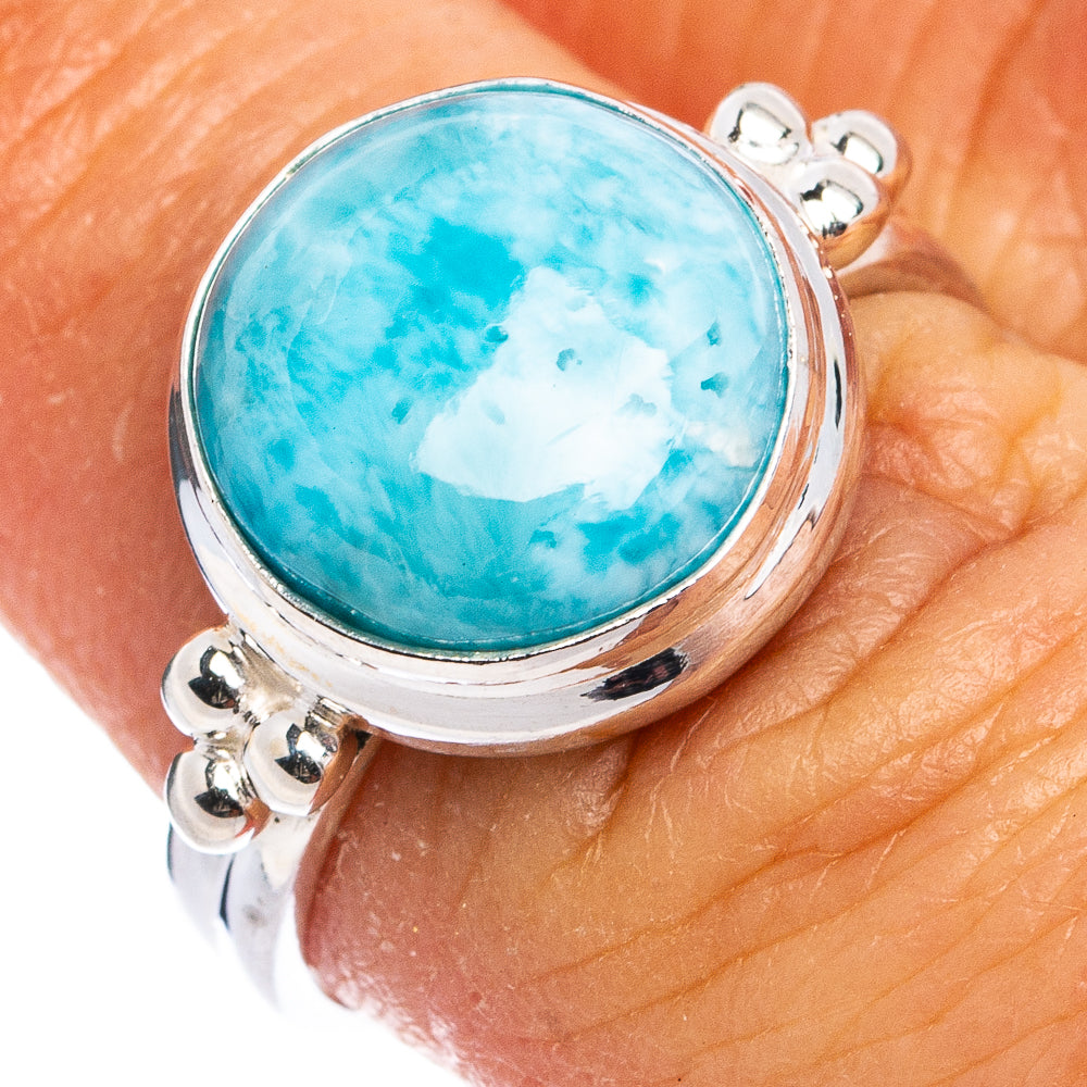 Rare Larimar Ring Size 7 (.925 Sterling Silver)