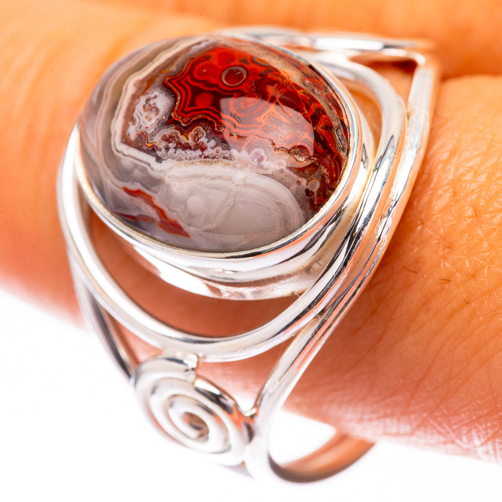 Crazy Lace Agate Ring Size 11.25 (925 Sterling Silver) R140581
