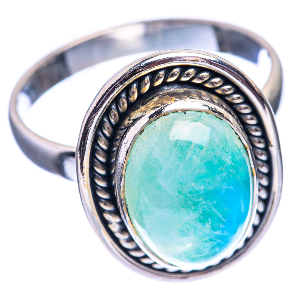 Green Moonstone Ring Size 9.75 (925 Sterling Silver) R142032