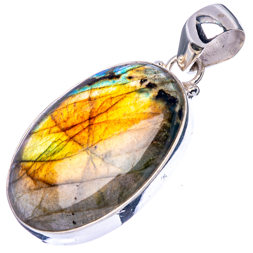 Labradorite Pendant 1 3/4" (925 Sterling Silver) P43194