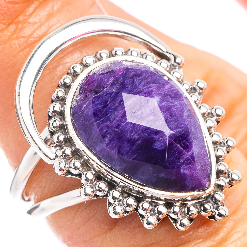 Premium Charoite Ring Size 5.75 (.925 Sterling Silver)