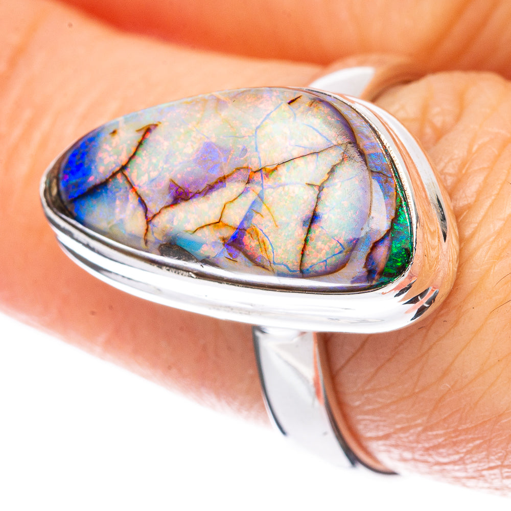 Rare Sterling Opal Ring Size 7.25 (925 Sterling Silver) R3039