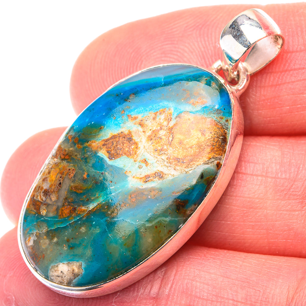 Peruvian Opal Pendant 1 5/8" (925 Sterling Silver) PD38522