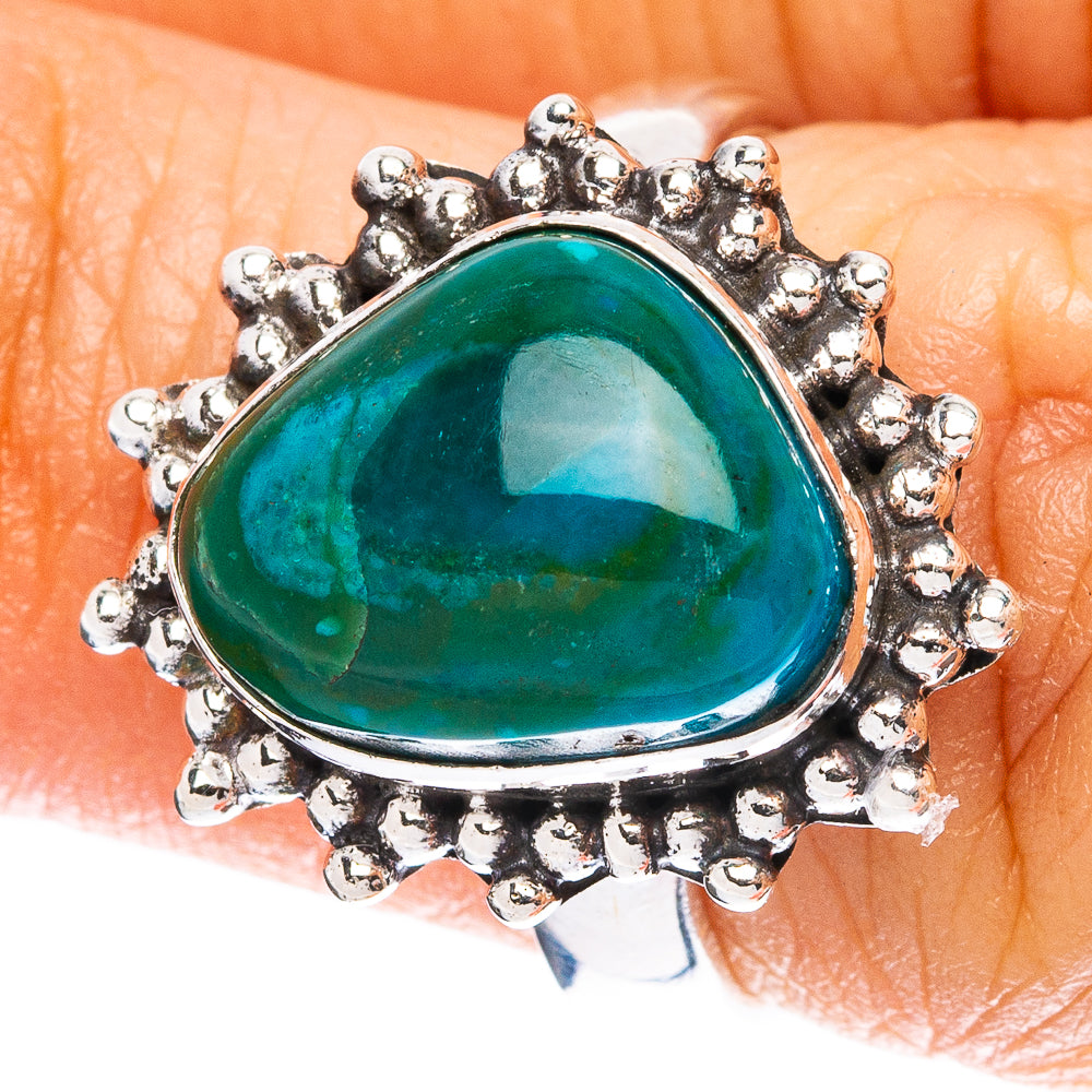 Chrysocolla Ring Size 6 (925 Sterling Silver) R5073