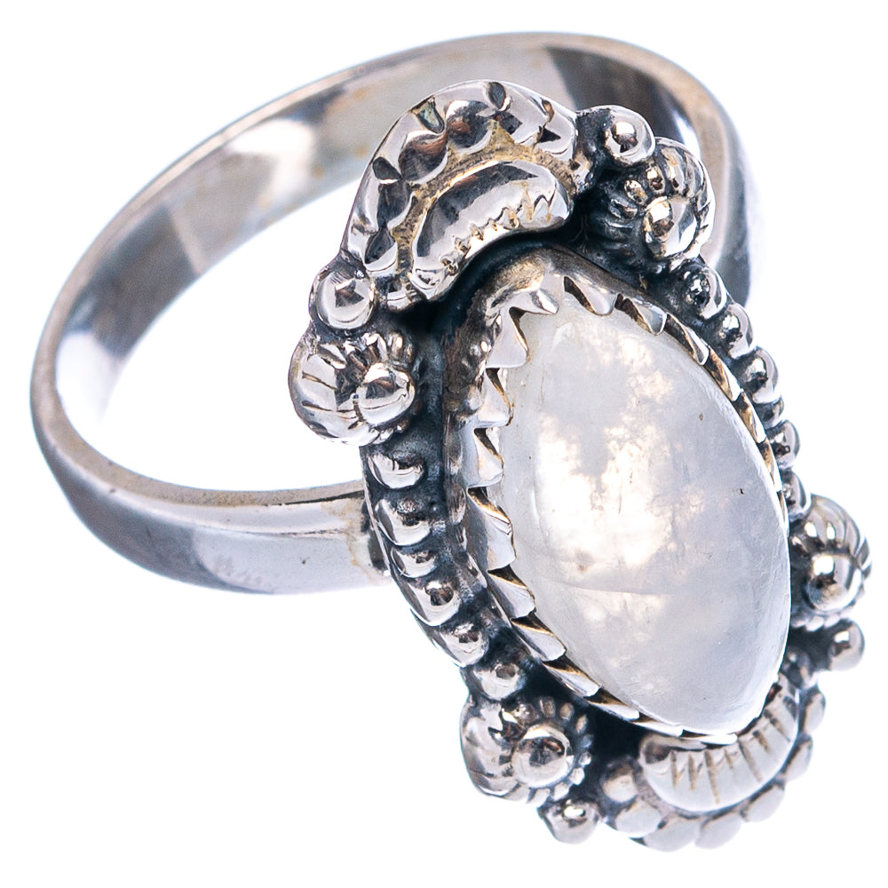 Rainbow Moonstone Ring Size 6.5 (.925 Sterling Silver)
