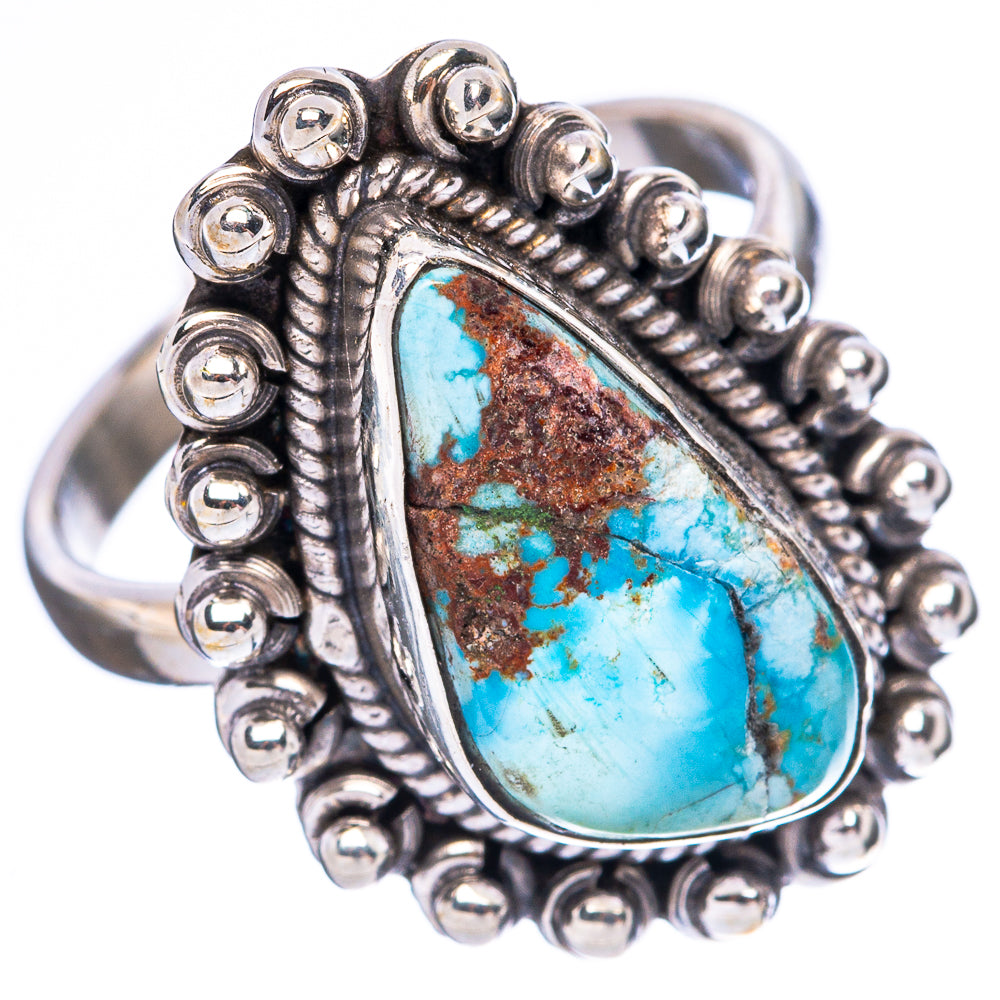 Rare Golden Hills Turquoise Ring Size 8 (925 Sterling Silver) R4255