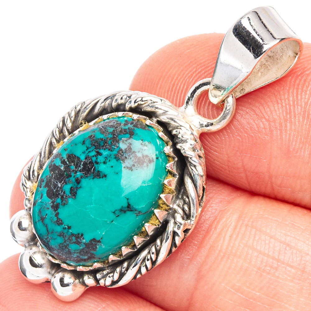 Arizona Turquoise Pendant 1 3/8" (925 Sterling Silver) P43929