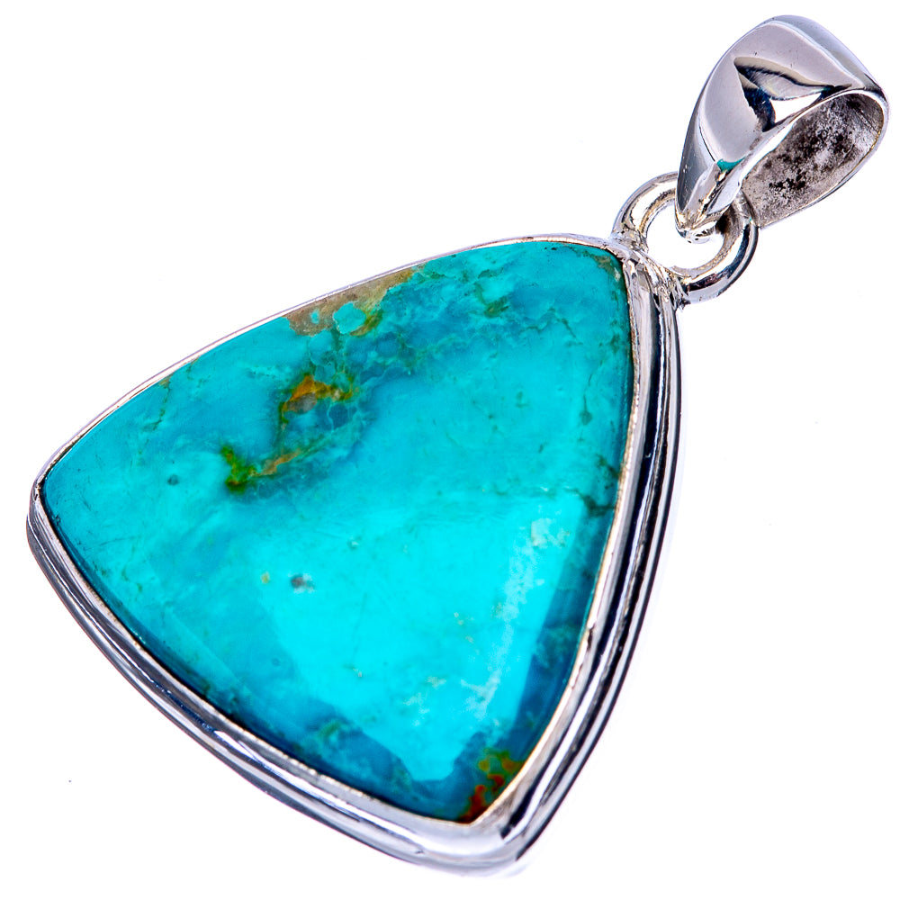 Rare Kingman Turquoise Pendant 1 3/8" (925 Sterling Silver) P41446