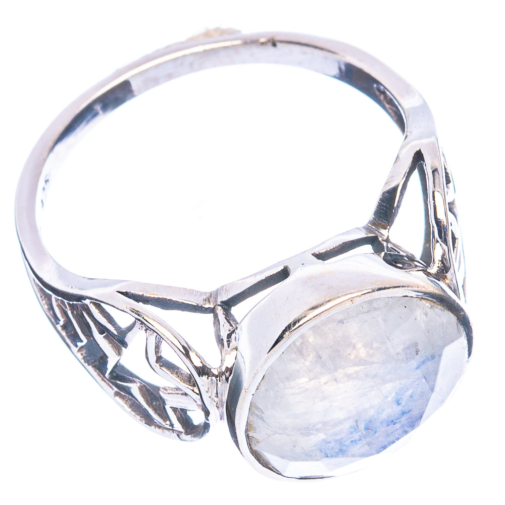 Rainbow Moonstone Ring Size 7.5 (925 Sterling Silver) R4840