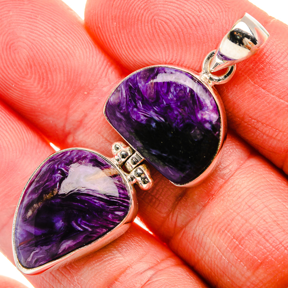 Charoite Pendant 2" (925 Sterling Silver) PD38032