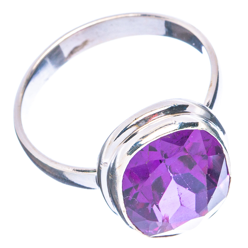 Lab Created Faceted Alexandrite Ring Size 8.75 (.925 Sterling Silver)