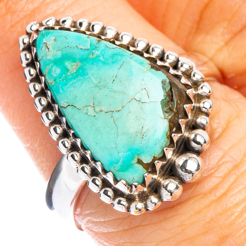 Rare Kingman Turquoise Ring Size 7.75 (.925 Sterling Silver)