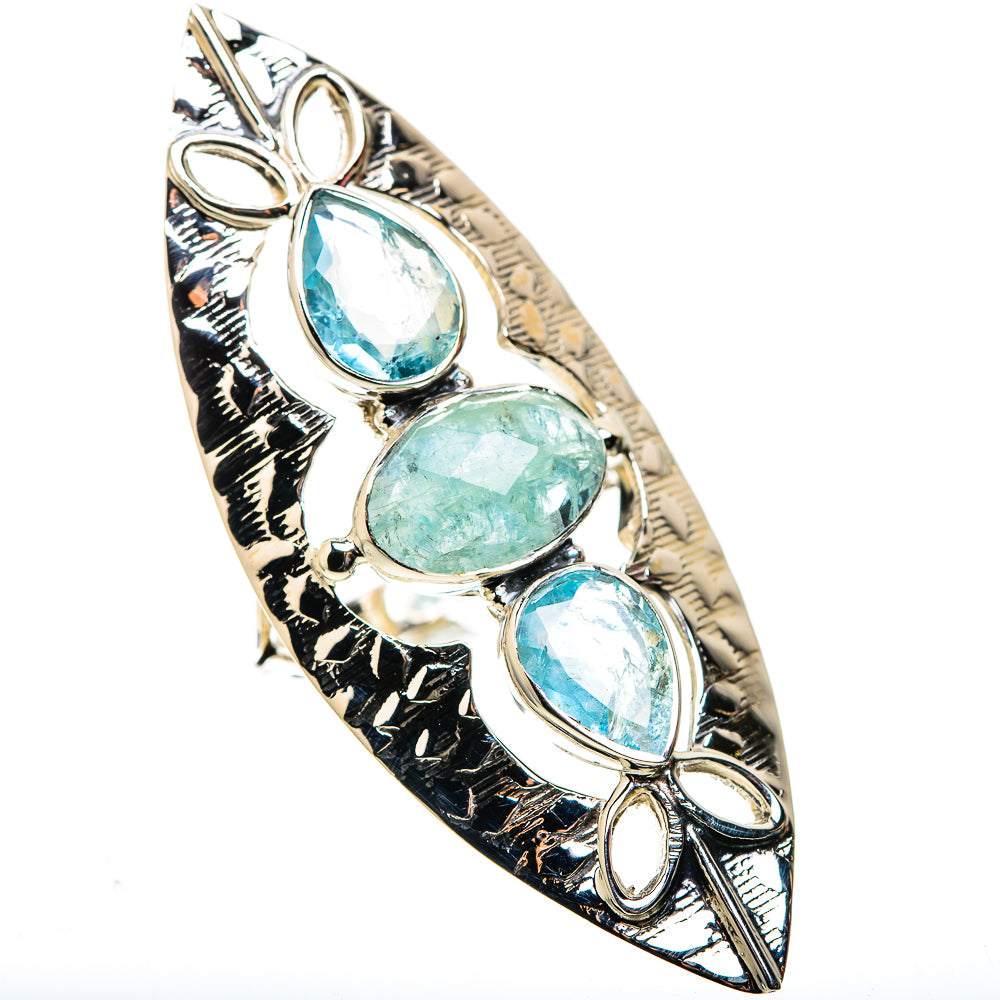 Signature Huge Aquamarine Ring Size 8 (925 Sterling Silver) RING138261