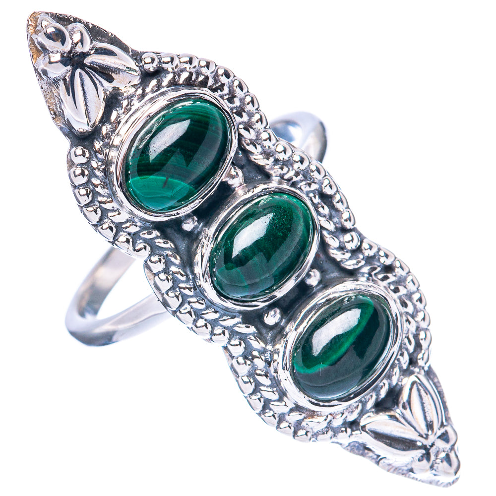 Premium Malachite Ring Size 6 (925 Sterling Silver) R2605