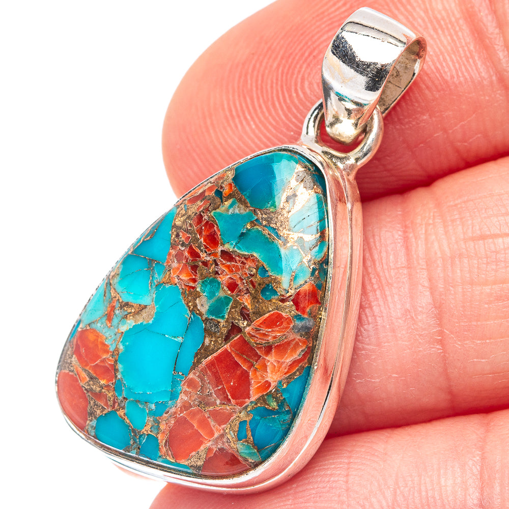 Coral Matrix Pendant 1 3/8" (.925 Sterling Silver)