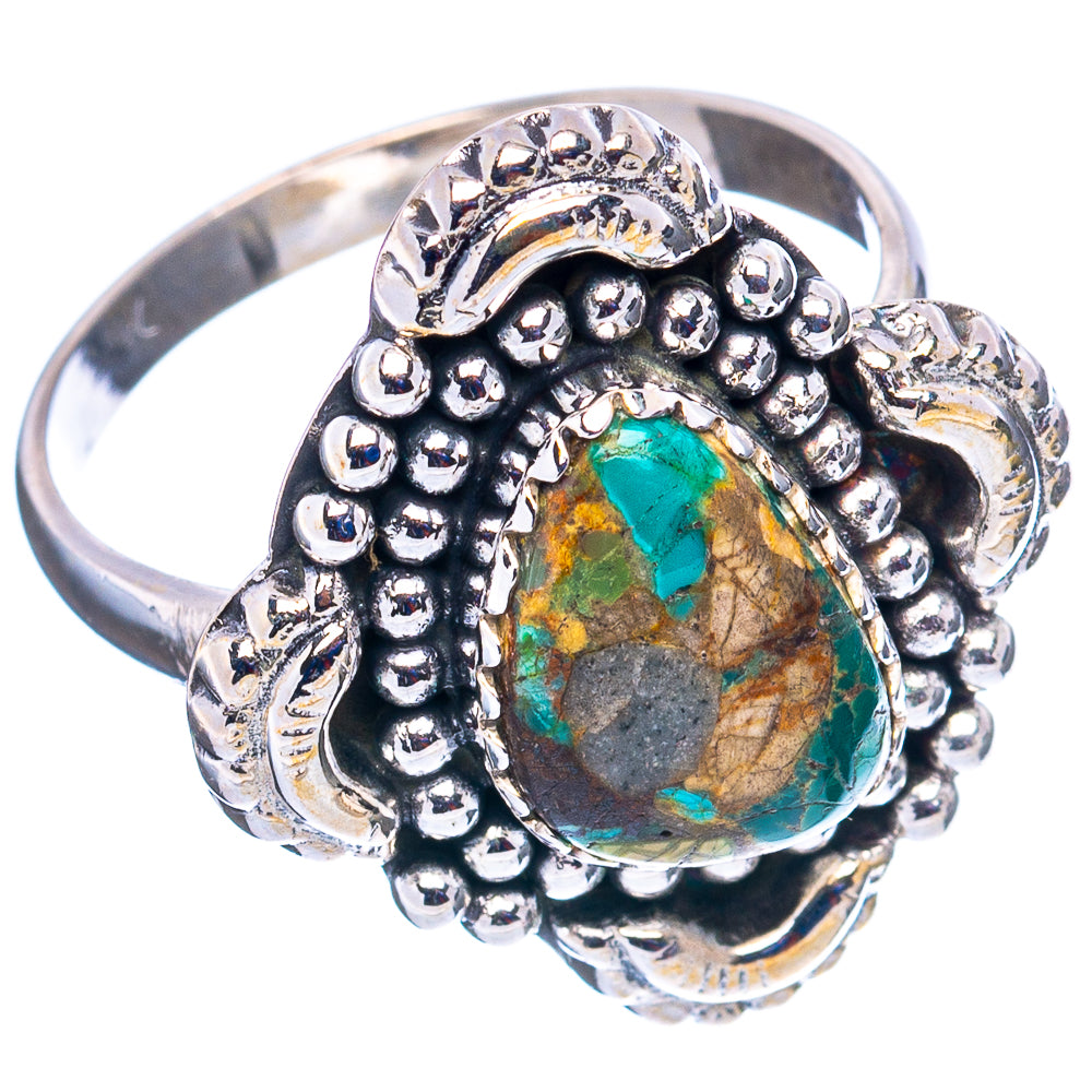 Rare Sonora Mountain Turquoise Ring Size 8.75 (.925 Sterling Silver)