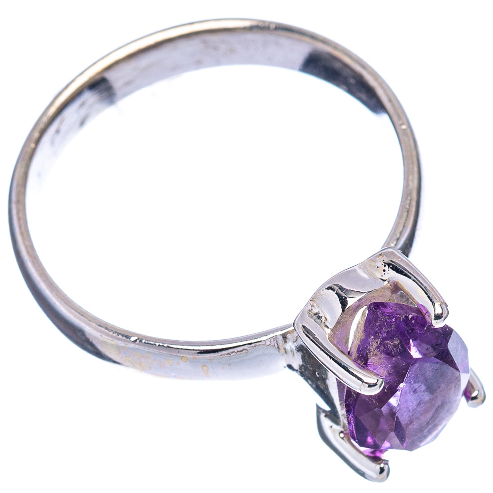 Faceted Amethyst Ring Size 7.5 (.925 Sterling Silver)