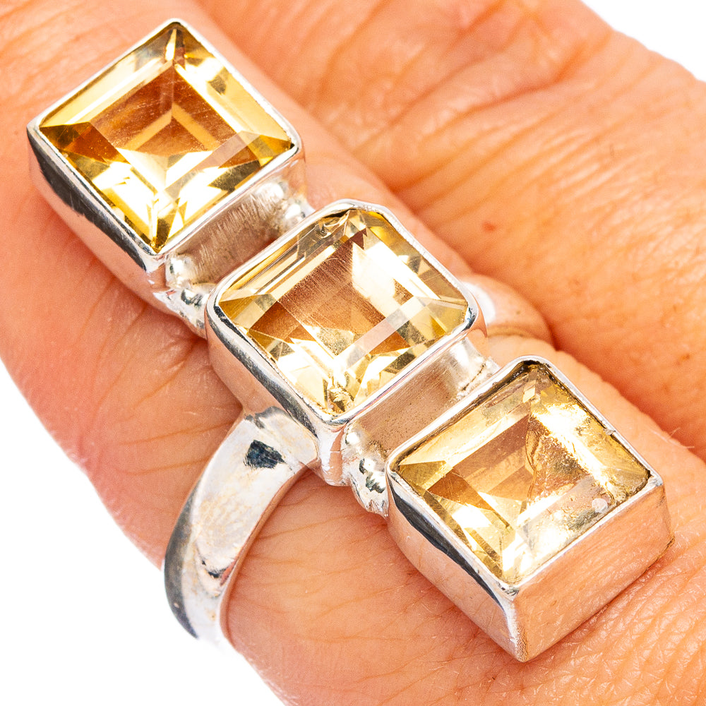 Citrine Ring Size 7.5 (.925 Sterling Silver)