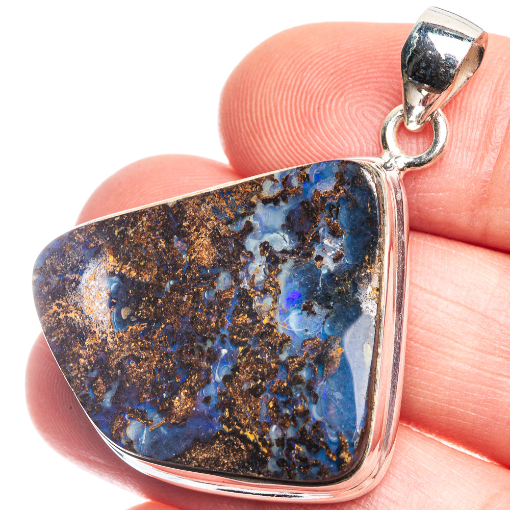 Boulder Opal Pendant 1 5/8" (925 Sterling Silver) P39376