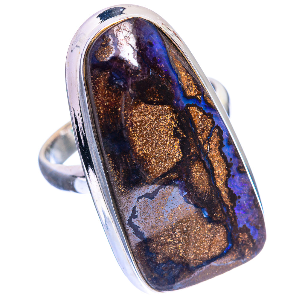 Large Boulder Opal Ring Size 7.75 (925 Sterling Silver) R143051