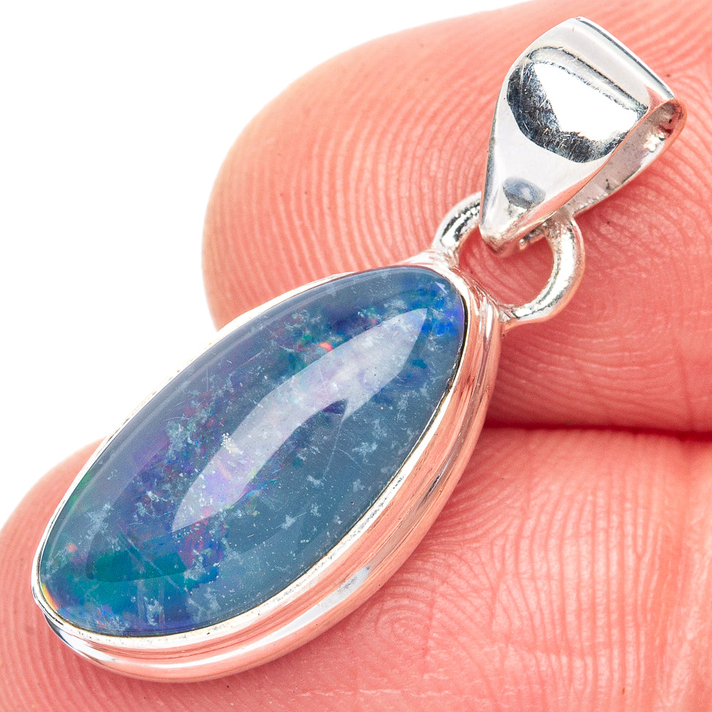 Rare Triplet Opal 925 Sterling Silver Pendant 1 1/8" (925 Sterling Silver) P41944