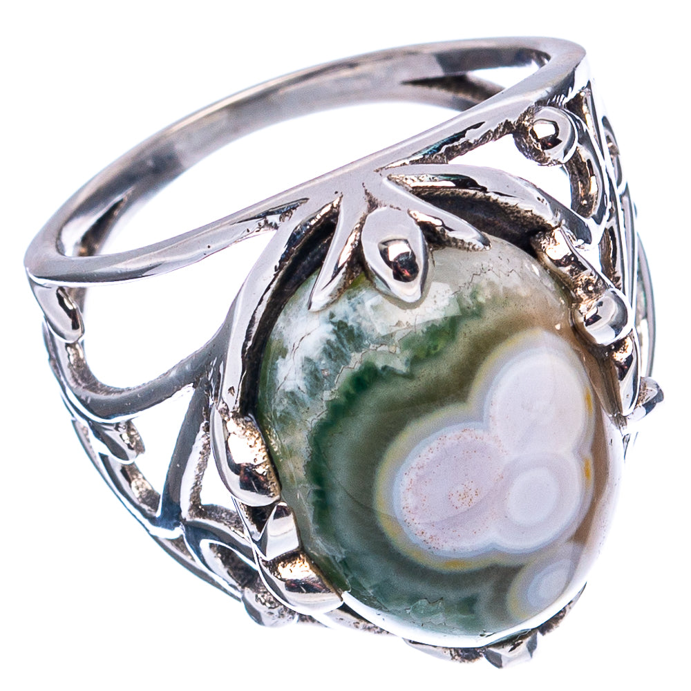 Premium Ocean Jasper Ring Size 7 (.925 Sterling Silver)