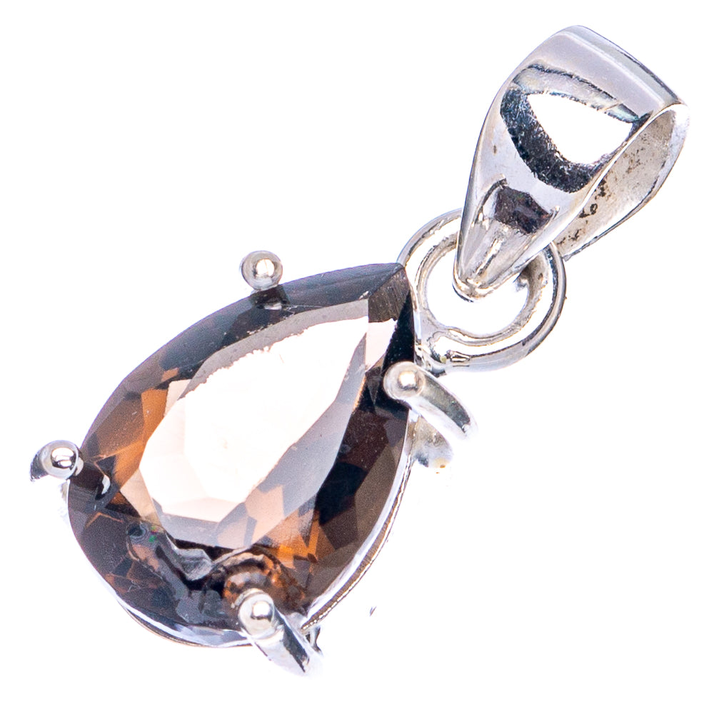 Smoky Quartz Pendant 7/8" (.925 Sterling Silver)