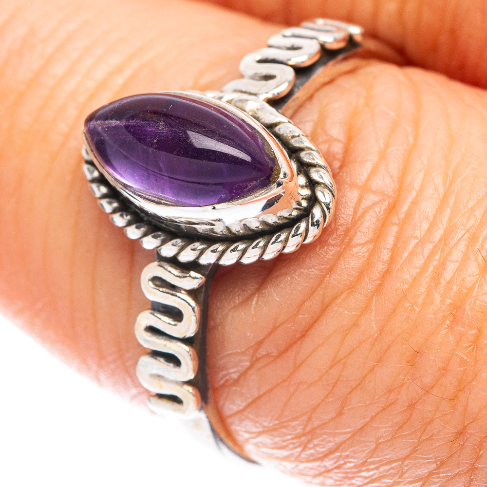 Amethyst Ring Size 7.75 (925 Sterling Silver) R5666