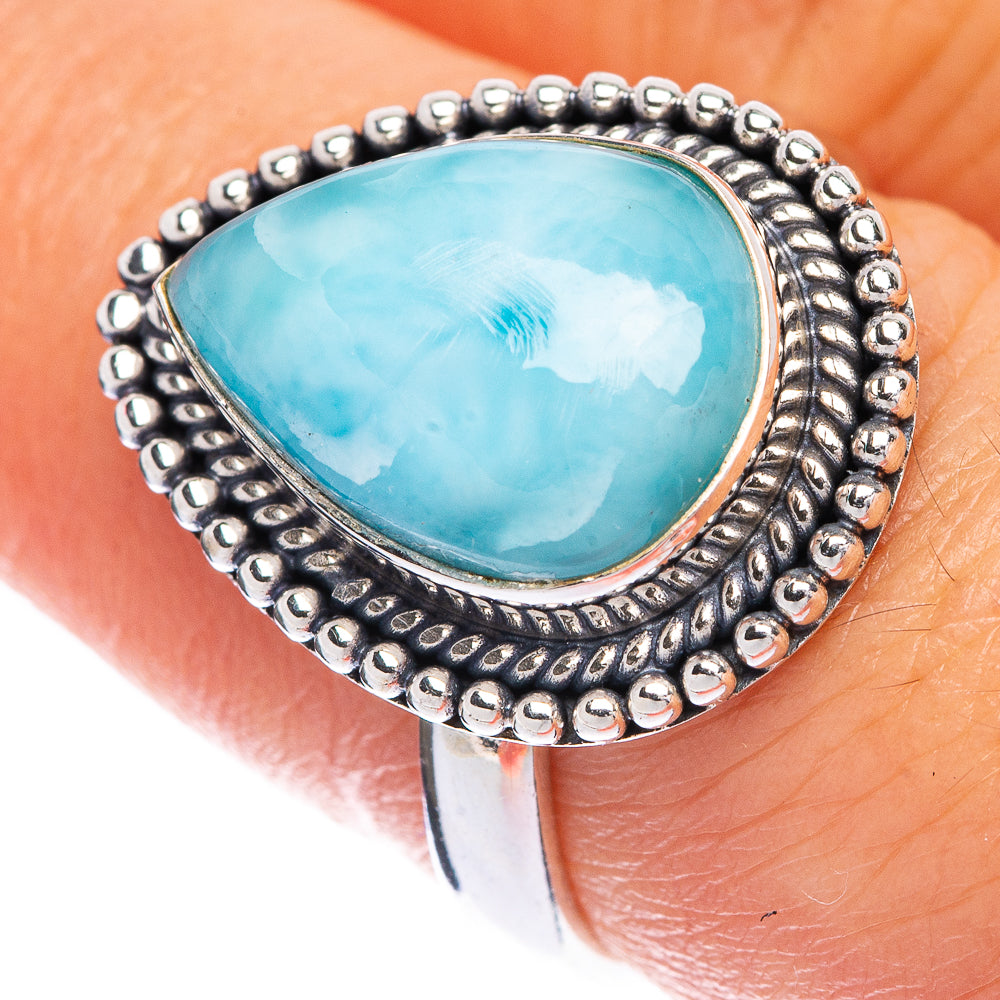 Larimar Ring Size 8 (925 Sterling Silver) R144539