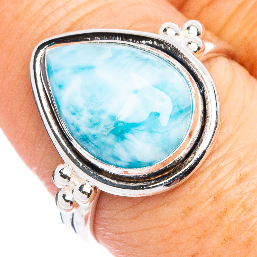 Larimar Ring Size 8.25 (.925 Sterling Silver)