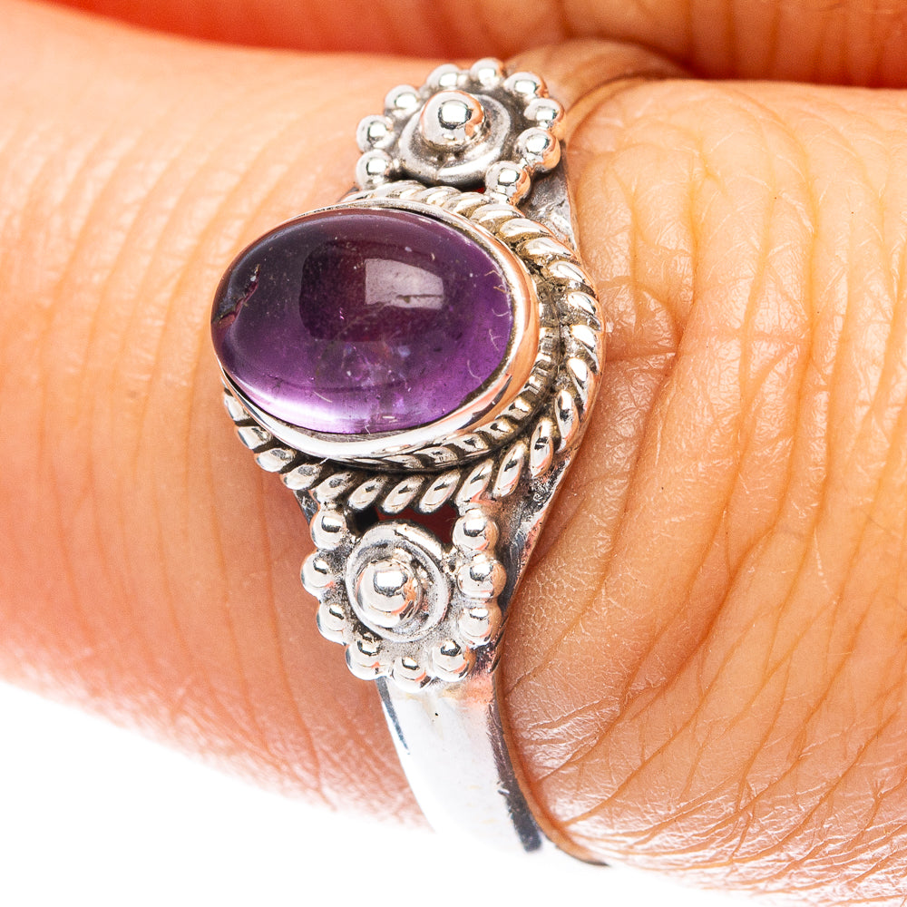 Amethyst Dainty Ring Size 6.75 (925 Sterling Silver) R6003