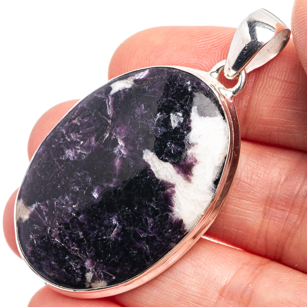 Lepidolite Pendant 2 1/8" (925 Sterling Silver) P39042