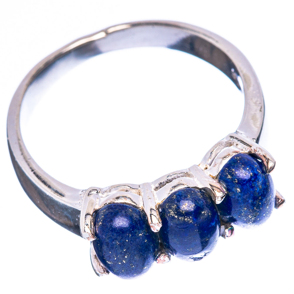 Lapis Lazuli Dainty Ring Size 7.75 (925 Sterling Silver) R5180