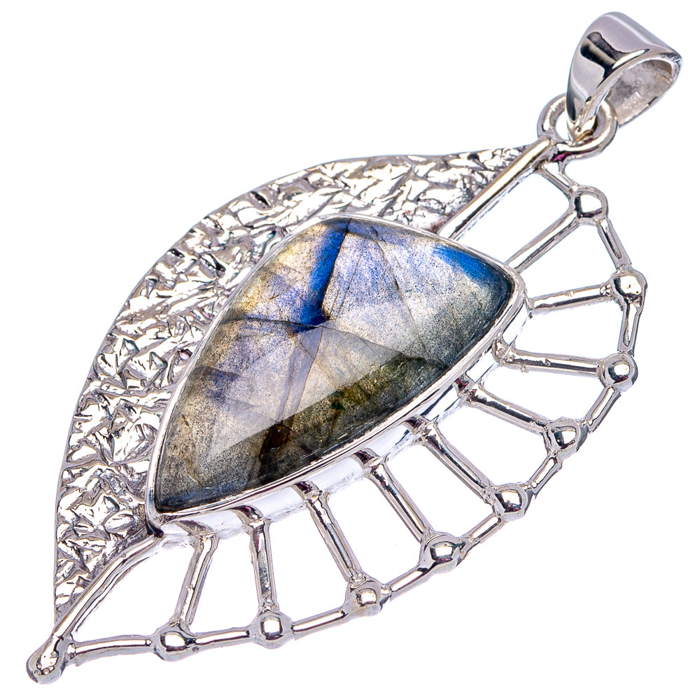 Premium Labradorite Pendant 2" (.925 Sterling Silver)