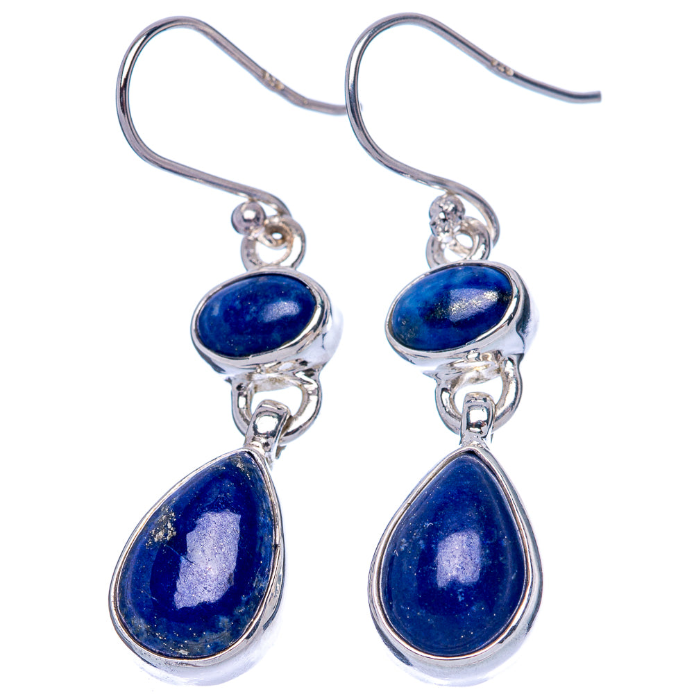Lapis Lazuli Earrings 1 1/2" (925 Sterling Silver) E433315