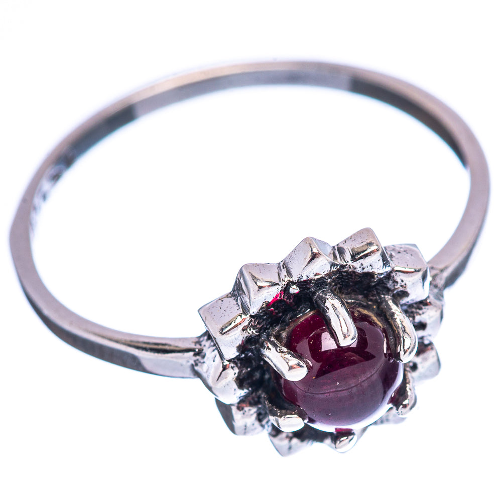 Dainty Garnet Ring Size 8 (.925 Sterling Silver)