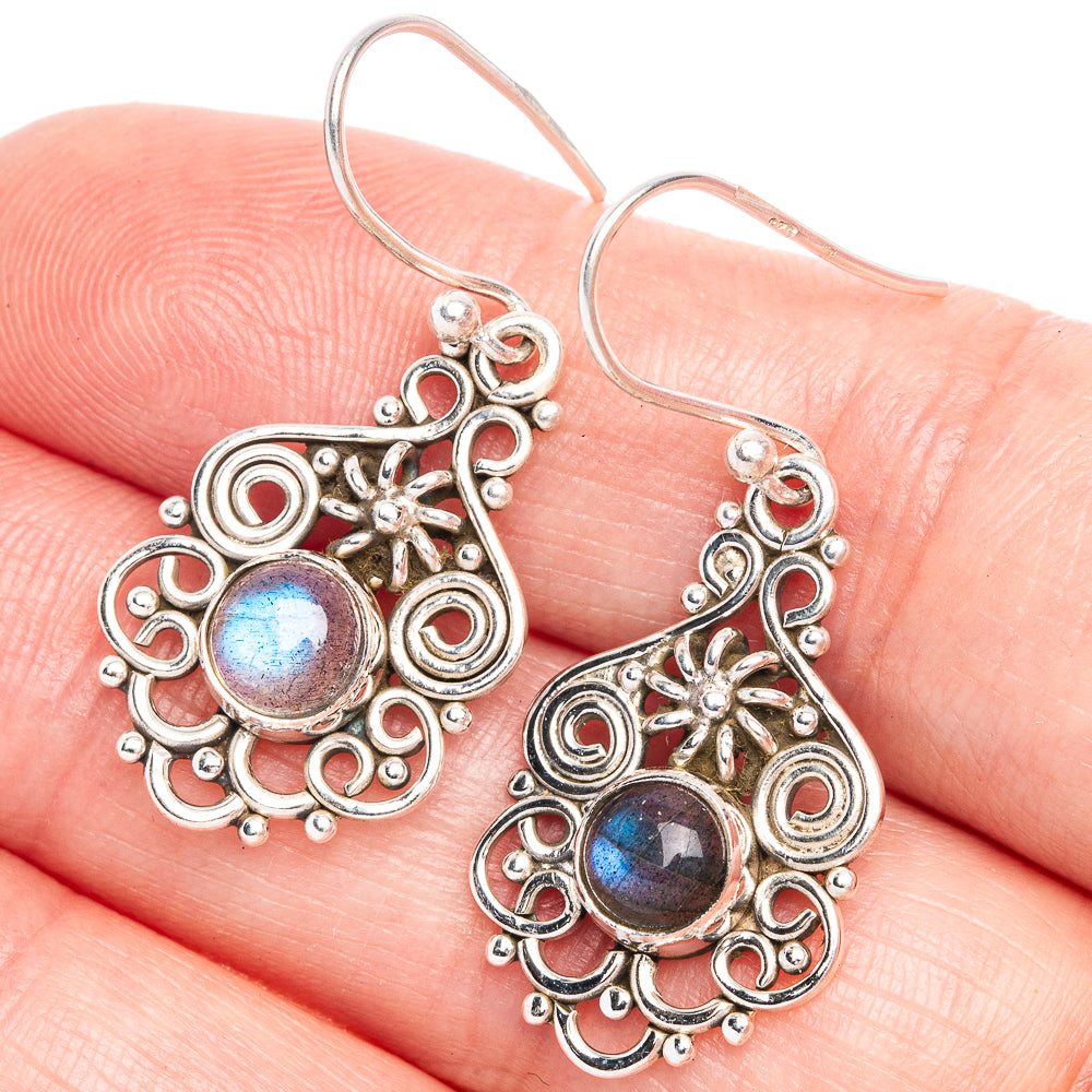 Labradorite Earrings 1 3/8" (925 Sterling Silver) E433226