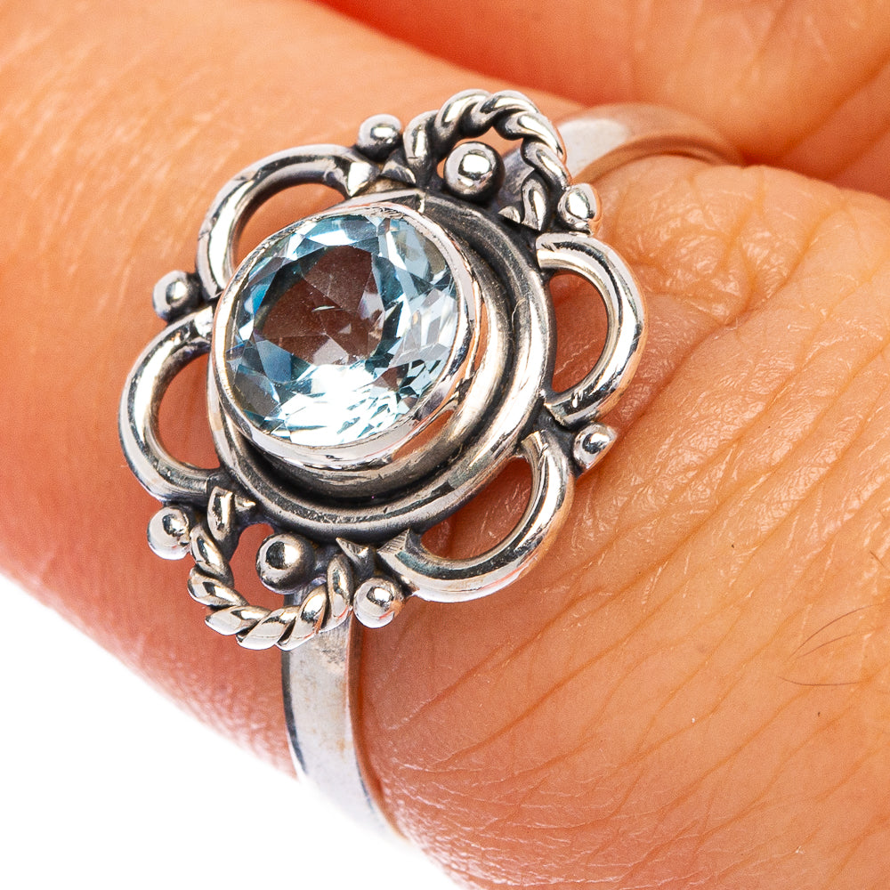 Blue Topaz Dainty Ring Size 7 (925 Sterling Silver) R145419