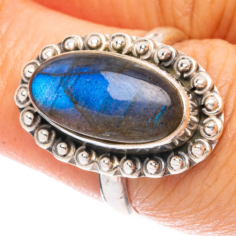 Labradorite Ring Size 7 (925 Sterling Silver) R4976