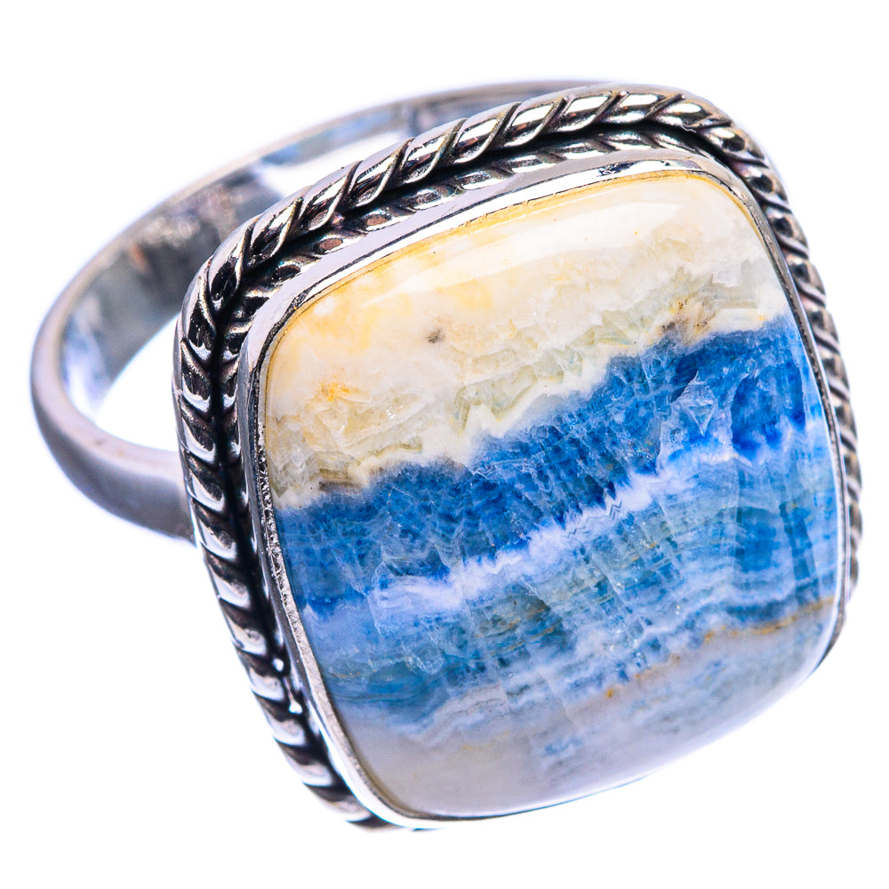 Blue Scheelite Ring Size 9 (925 Sterling Silver) R142464