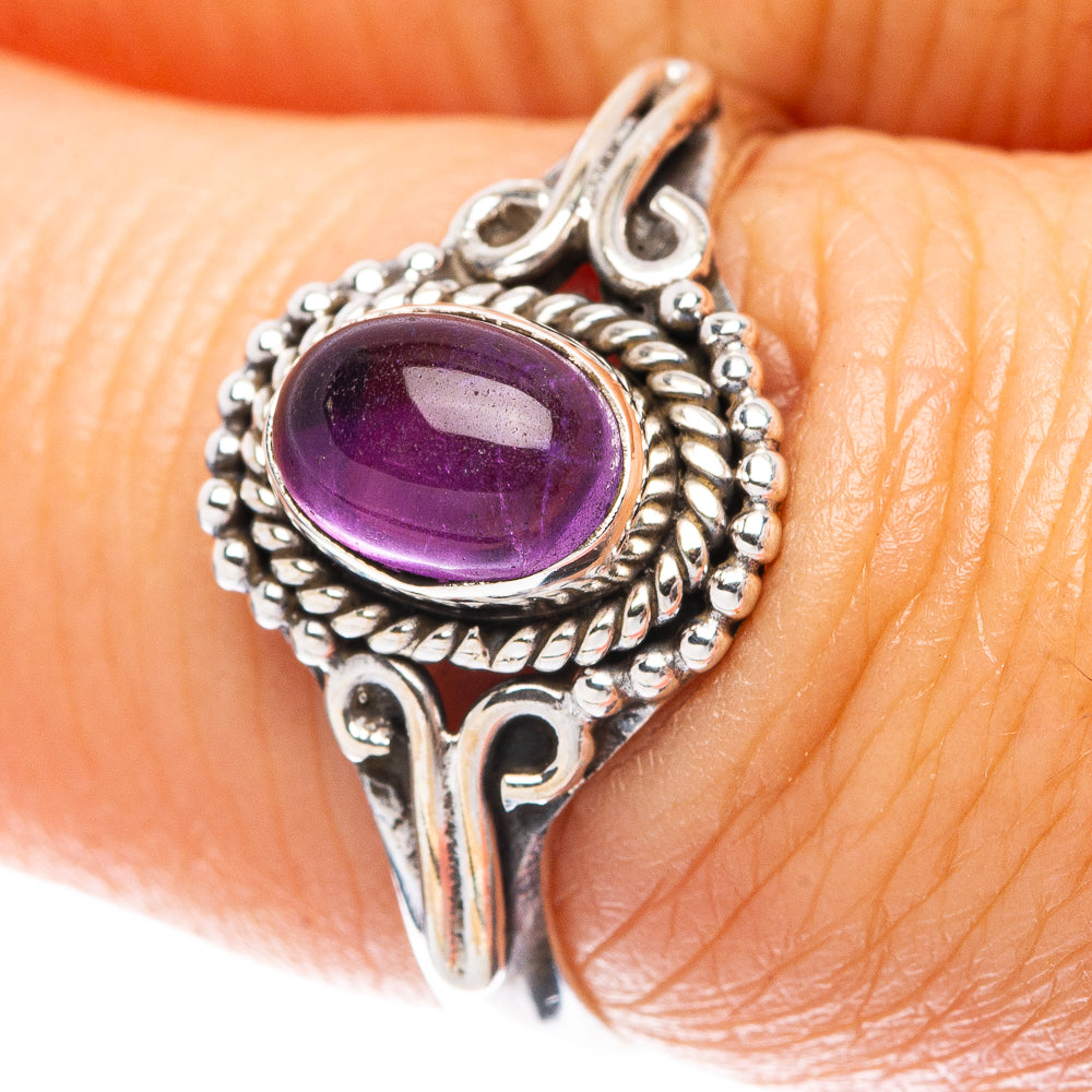Amethyst Dainty Ring Size 6.75 (925 Sterling Silver) R5932