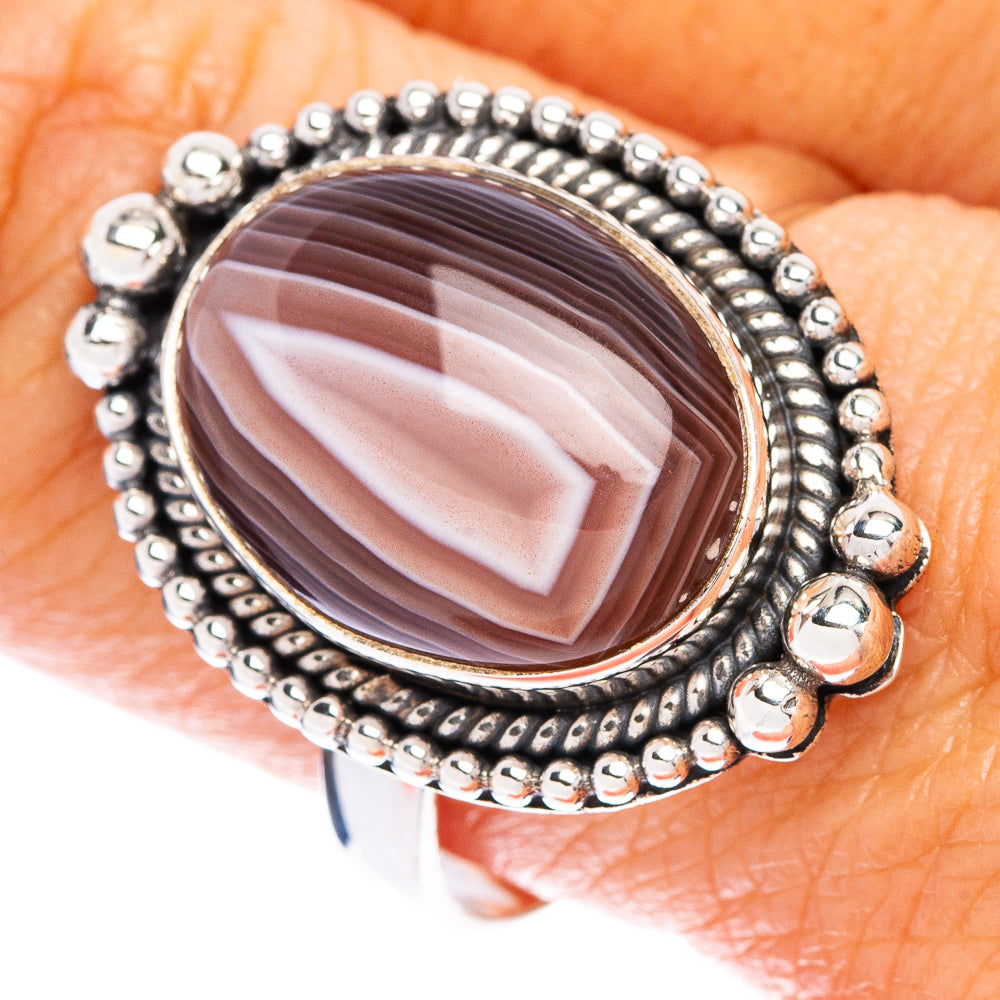 Botswana Agate Ring Size 9.75 (925 Sterling Silver) R147012