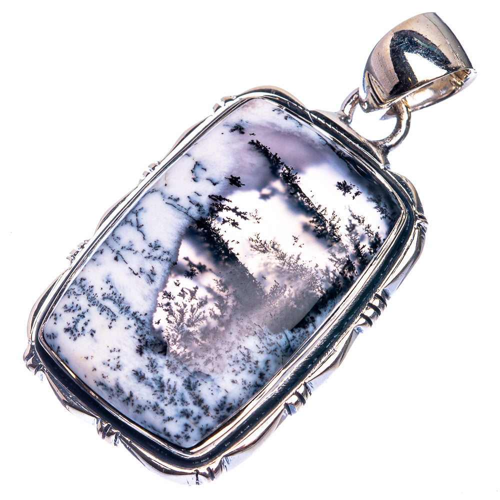 Dendritic Opal 925 Sterling Silver Pendant 1 5/8"
