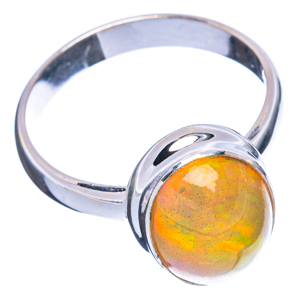 Large Rare Ethiopian Opal Ring Size 9 (925 Sterling Silver) R4969