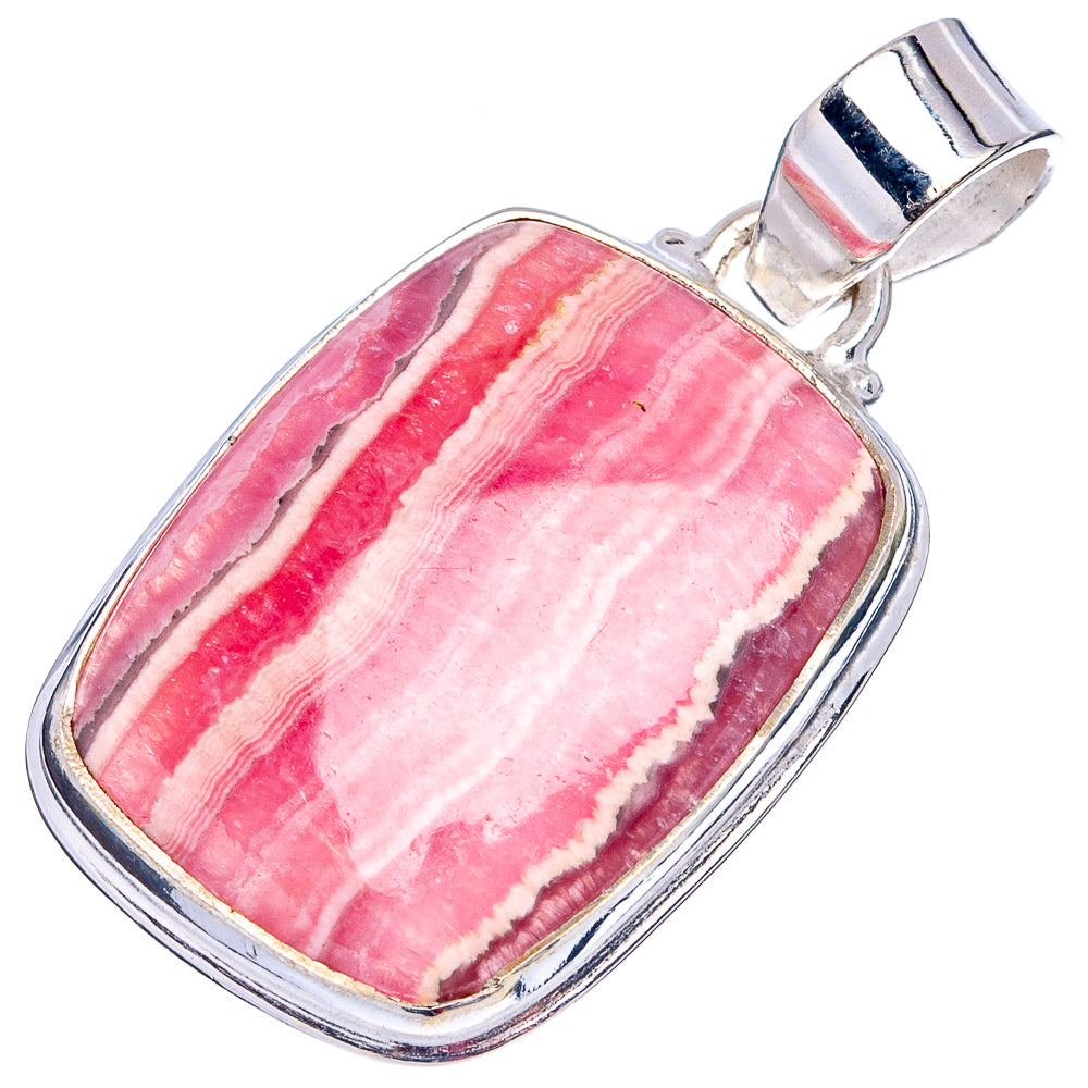 Rhodochrosite Pendant 1 3/8" (.925 Sterling Silver)