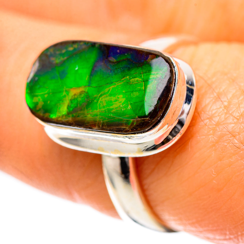 Canadian Ammolite 925 Sterling Silver Ring Size 7 (925 Sterling Silver) RING139407