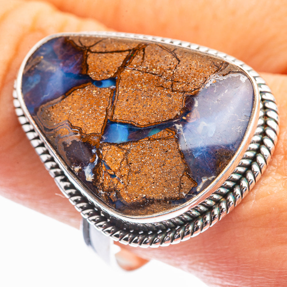 Boulder Opal Ring Size 10.75 (925 Sterling Silver) R141965