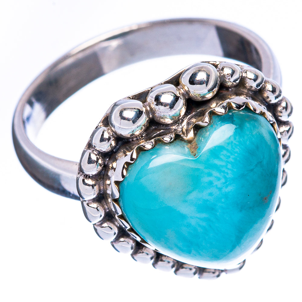 Larimar Heart Ring Size 7 (925 Sterling Silver) R2371